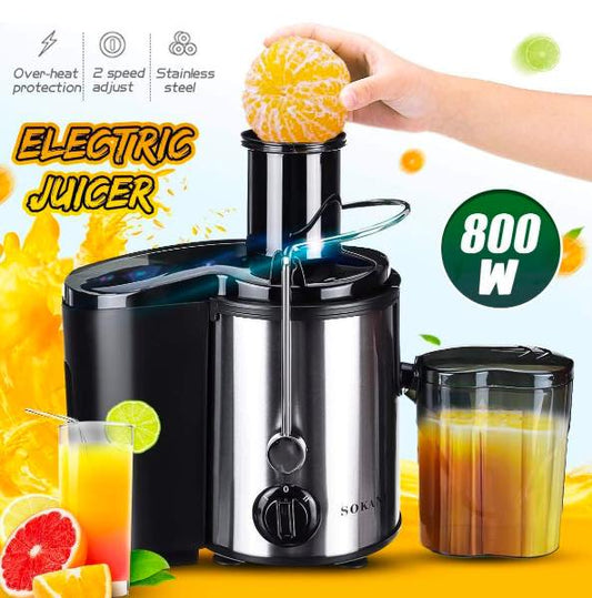 Extractor de Jugo Sokany 3 en 1 | Juguera, Licuadora y Molinillo Eléctrico 800W