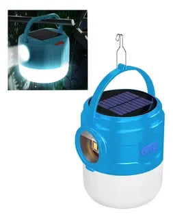 Bombillo Solar Recargable 50W con Linterna Portátil | 4 Modos de Luz + Batería 4800mAh