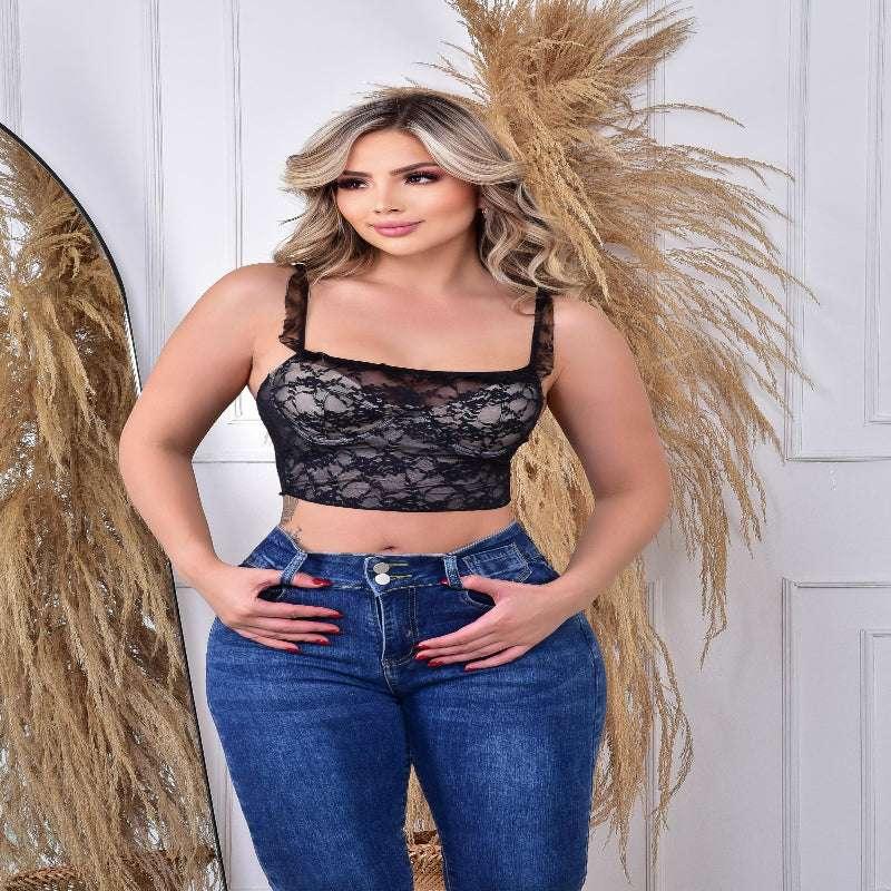 Jeans Stretch Pretina Ancha Azul – Tallas 6 a 14 - YopediFacil