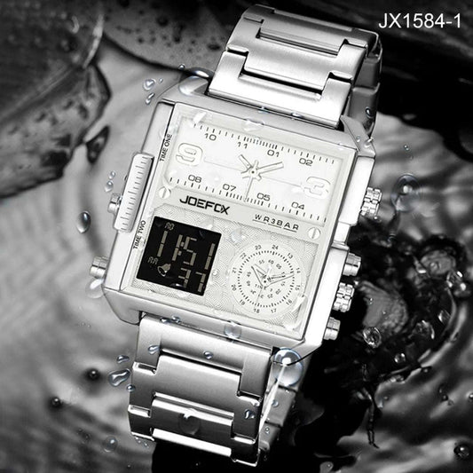 ⌚ Reloj Joefox Triple Hora de Acero Inoxidable – Resistente, Elegante y Multifuncional | Envío Gratis + Pago al Recibir