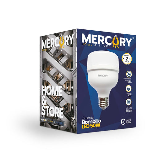 Combo 5 Bombillos LED 50W Luz Blanca | Iluminación Potente y Ahorro Energético