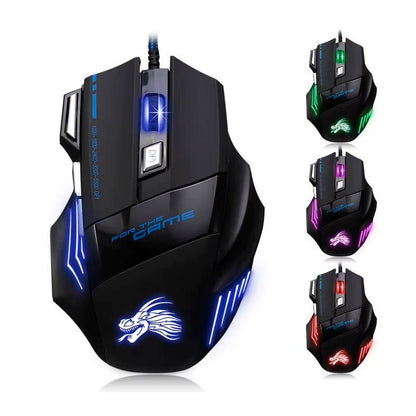 Mouse Gamer RGB 6 Botones Star Tec – Retroiluminación LED + Alta Precisión (3200 DPI)