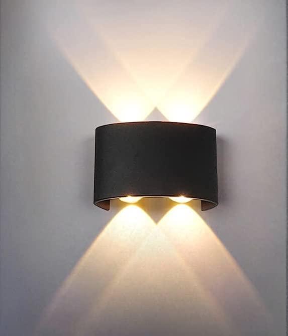 Aplique LED 4 Ojos Up & Down Luz Cálida | Decoración Moderna Interior y Exterior