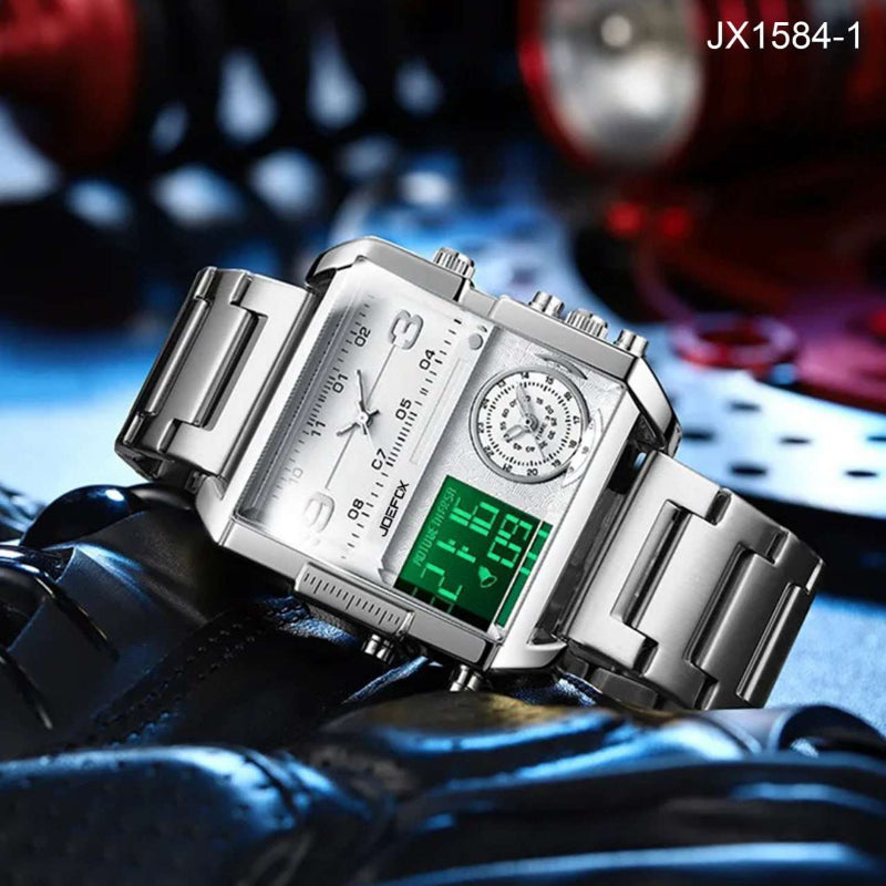 ⌚ Reloj Joefox Triple Hora de Acero Inoxidable – Resistente, Elegante y Multifuncional | Envío Gratis + Pago al Recibir