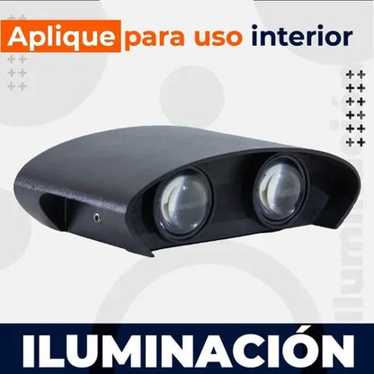 Aplique LED 4 Ojos Up & Down Luz Cálida | Decoración Moderna Interior y Exterior