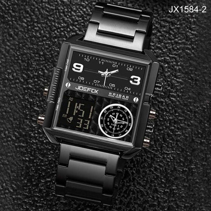 ⌚ Reloj Joefox Triple Hora de Acero Inoxidable – Resistente, Elegante y Multifuncional | Envío Gratis + Pago al Recibir