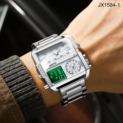 ⌚ Reloj Joefox Triple Hora de Acero Inoxidable – Resistente, Elegante y Multifuncional | Envío Gratis + Pago al Recibir