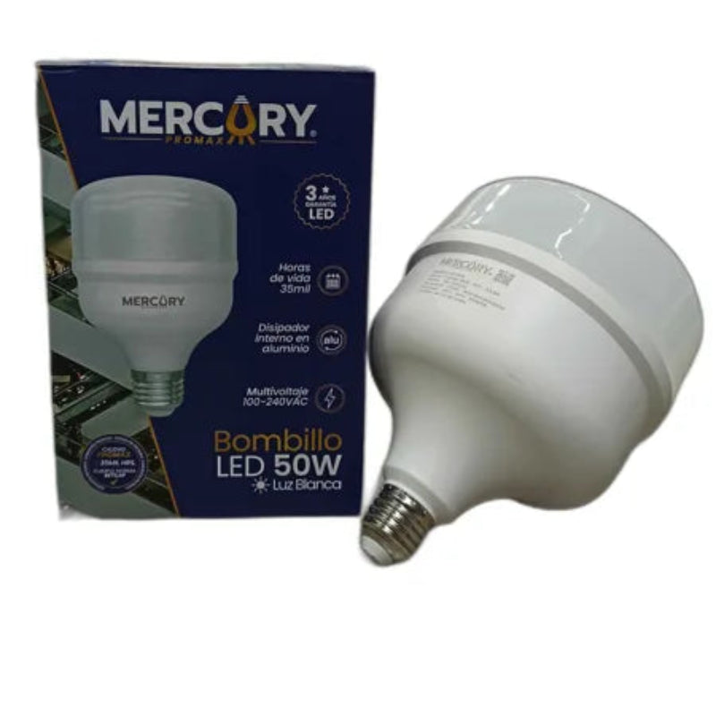 Combo 5 Bombillos LED 50W Luz Blanca | Iluminación Potente y Ahorro Energético